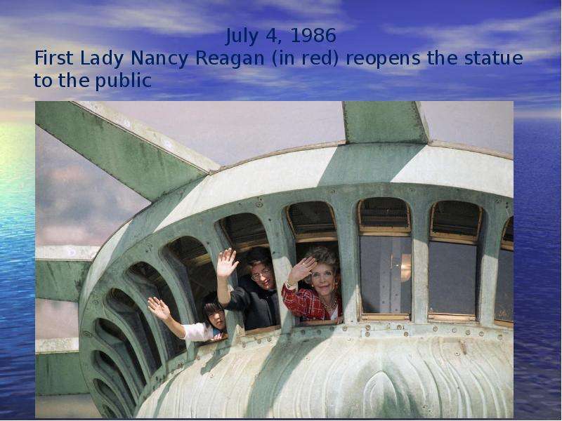 July , First Lady Nancy