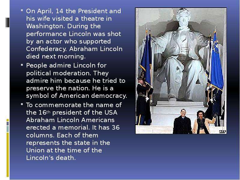 . On April, the President and