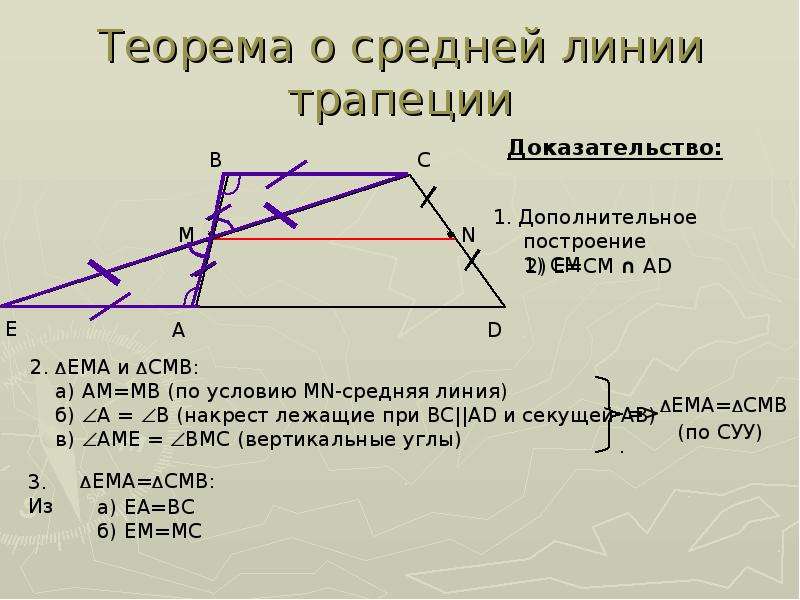 Теорема о средней линии