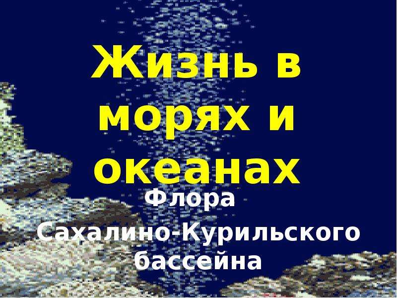 Презентация Жизнь в морях и океанах Флора Сахалино-Курильского бассейна