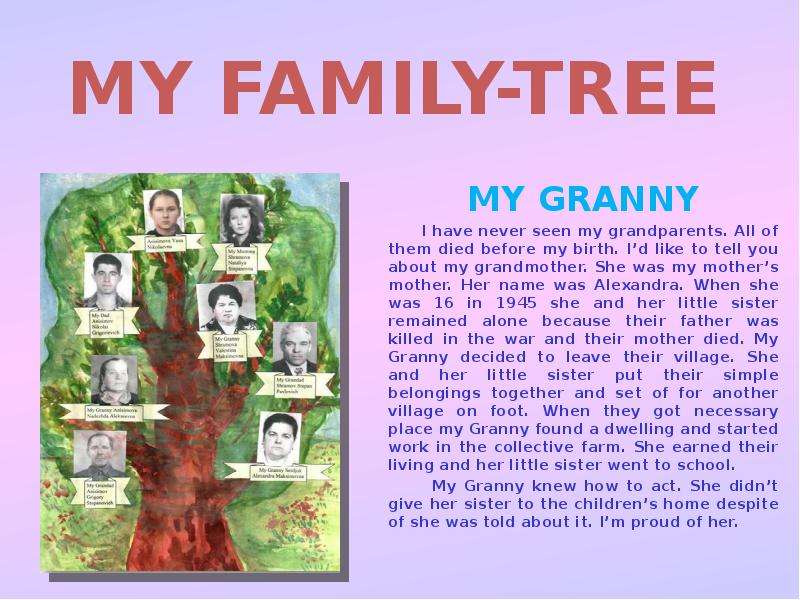 MY FAMILY-TREE MY GRANNY I