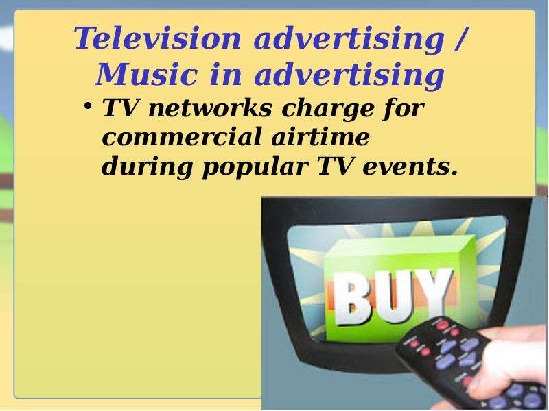 Television advertising Music