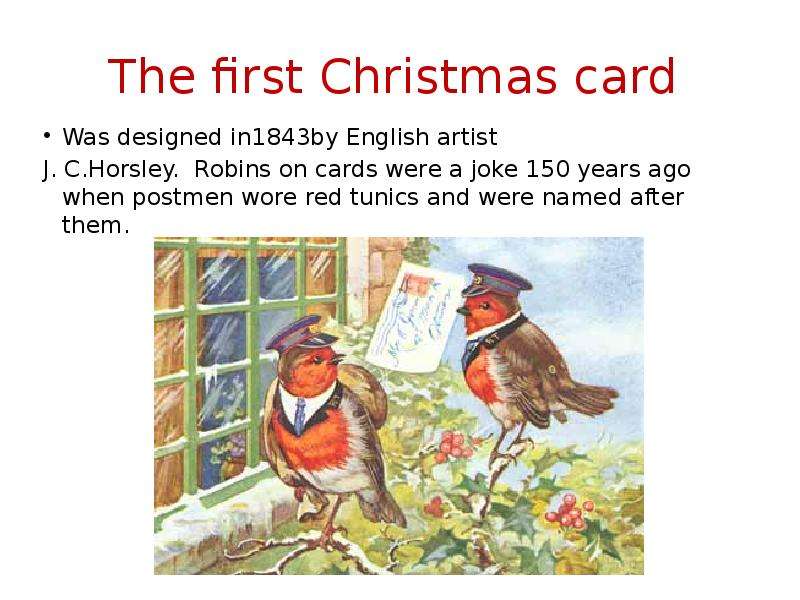 The first Christmas card Was