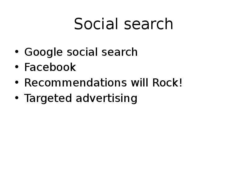Social search Google social
