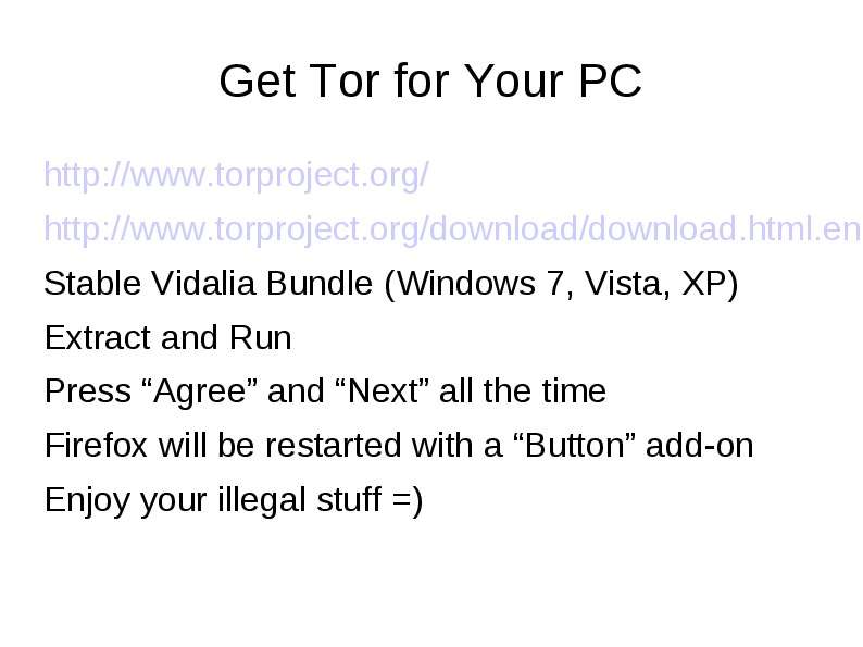 Get Tor for Your PC http
