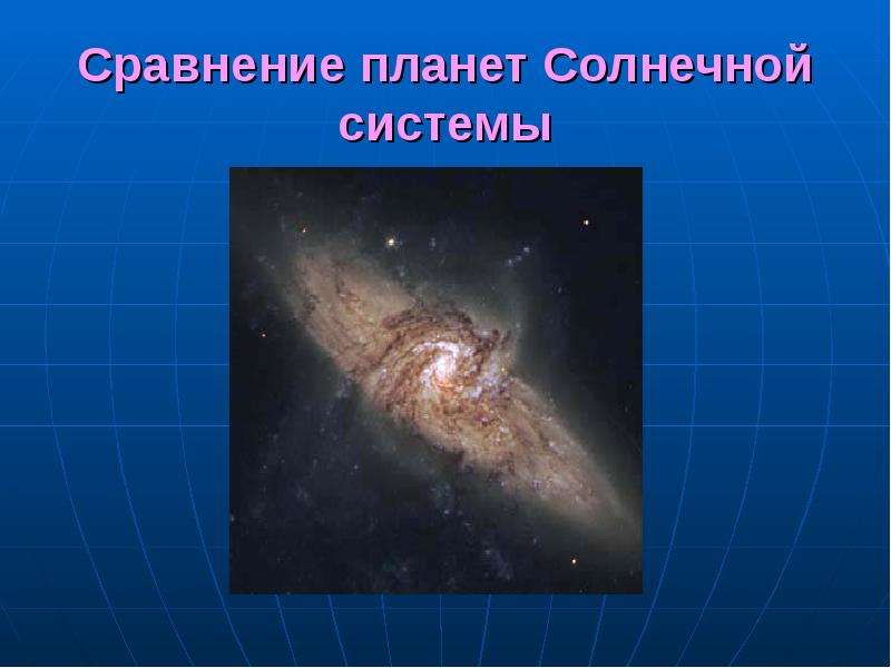 Презентация Сравнение планет Солнечной системы