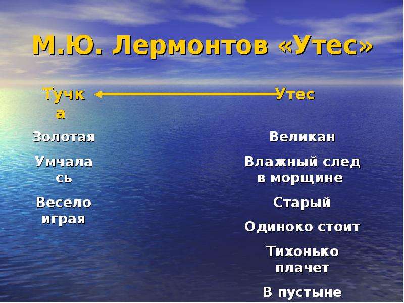 М.Ю. Лермонтов Утес