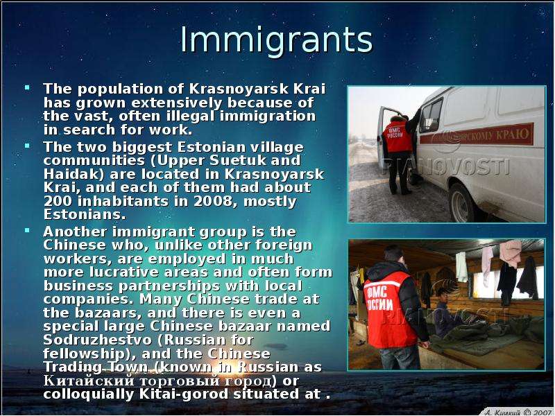 Immigrants The population of