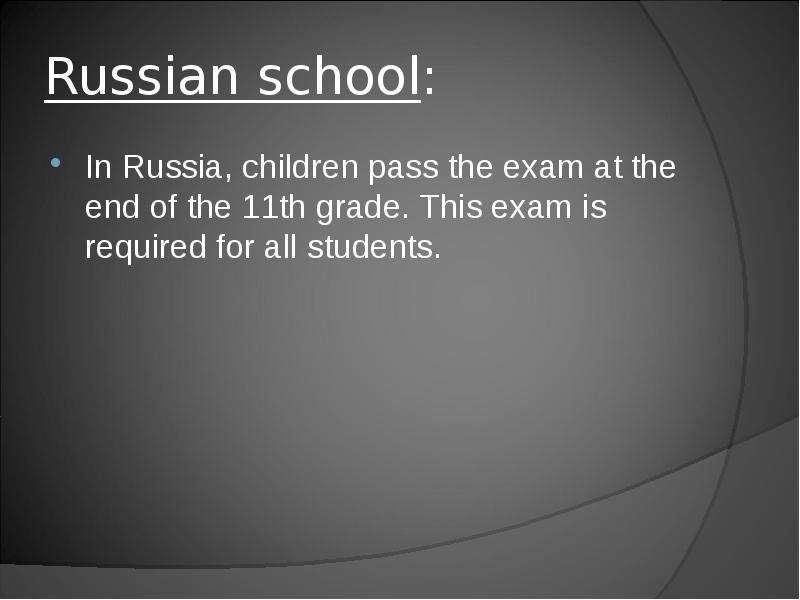 Russian school In Russia,