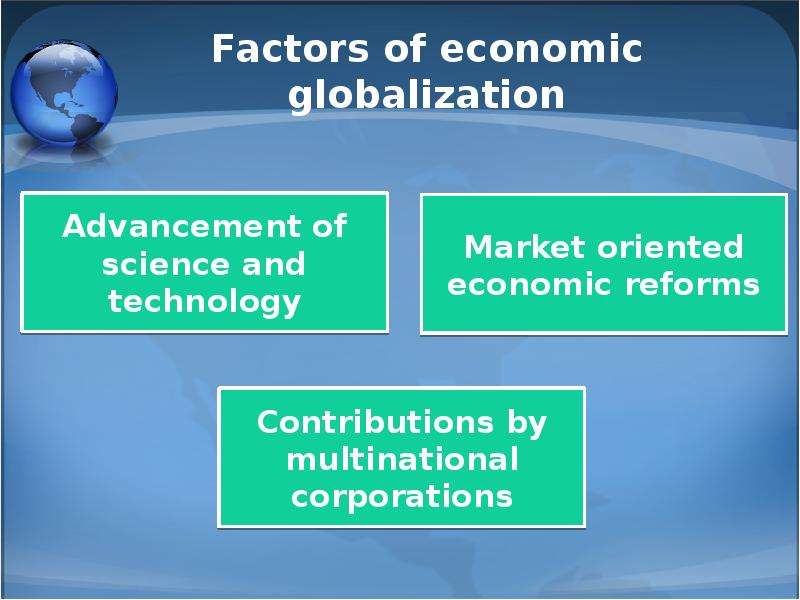 Factors of economic