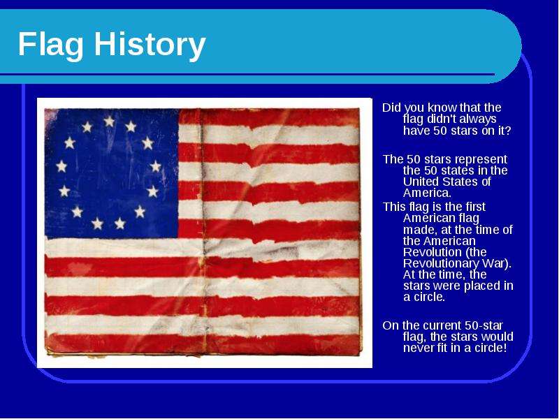 Flag History Did you know