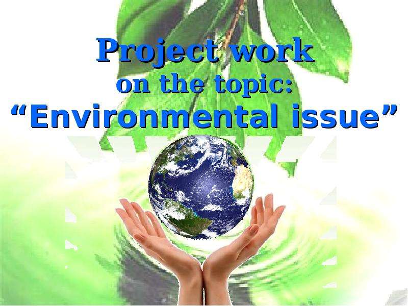Презентация Project work on the topic: Environmental issue
