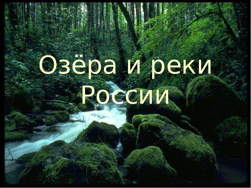 Презентация Озёра и реки России