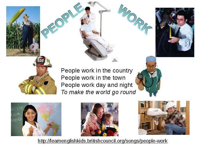 Презентация К уроку английского языка "People work" - скачать