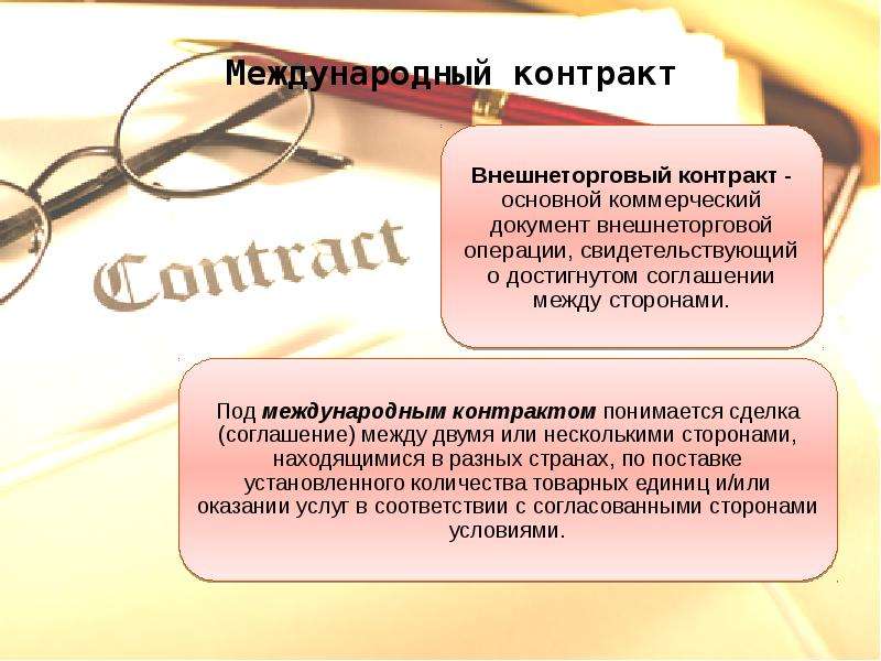 Международный контракт