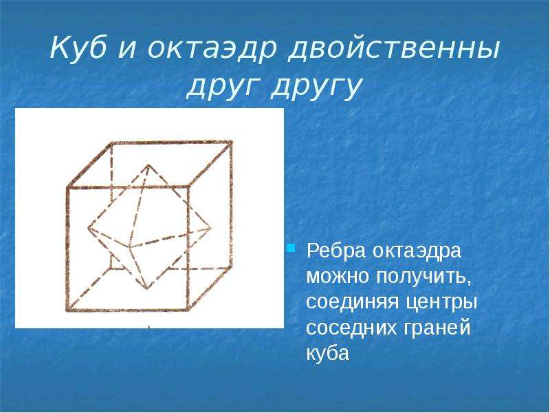 Куб и октаэдр двойственны