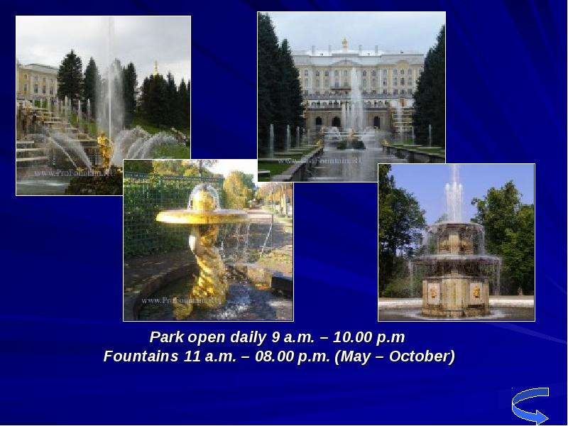 Park open daily a.m. . p.m