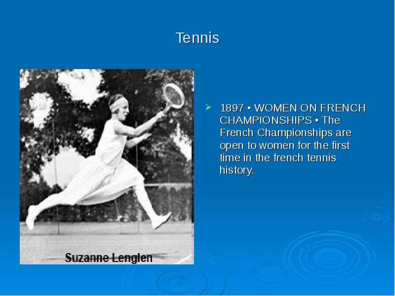 Tennis WOMEN ON FRENCH