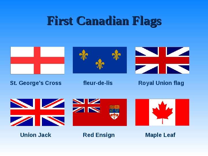 First Canadian Flags