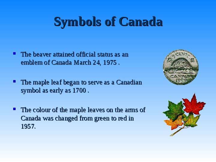 Symbols of Canada The beaver