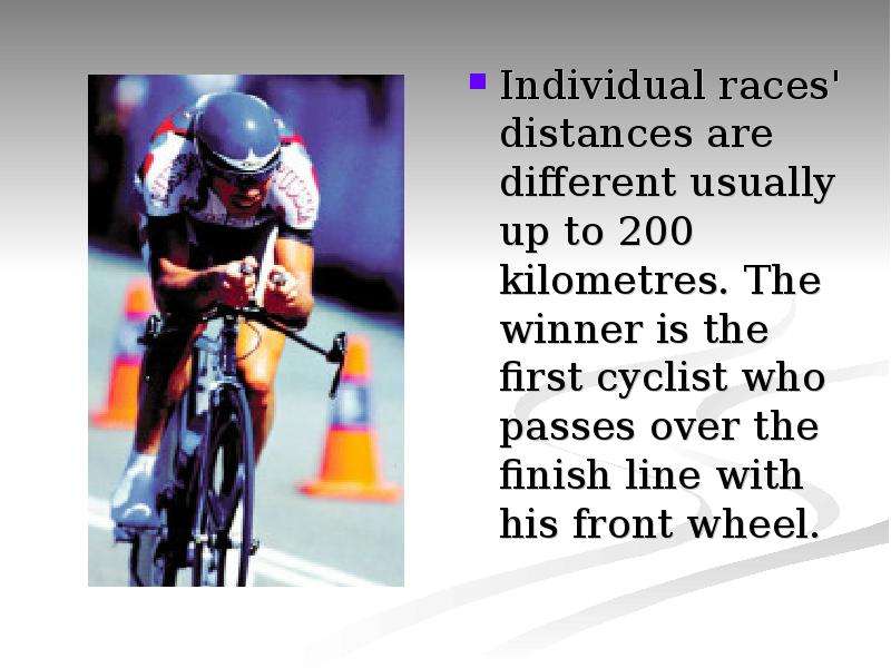 Individual races distances