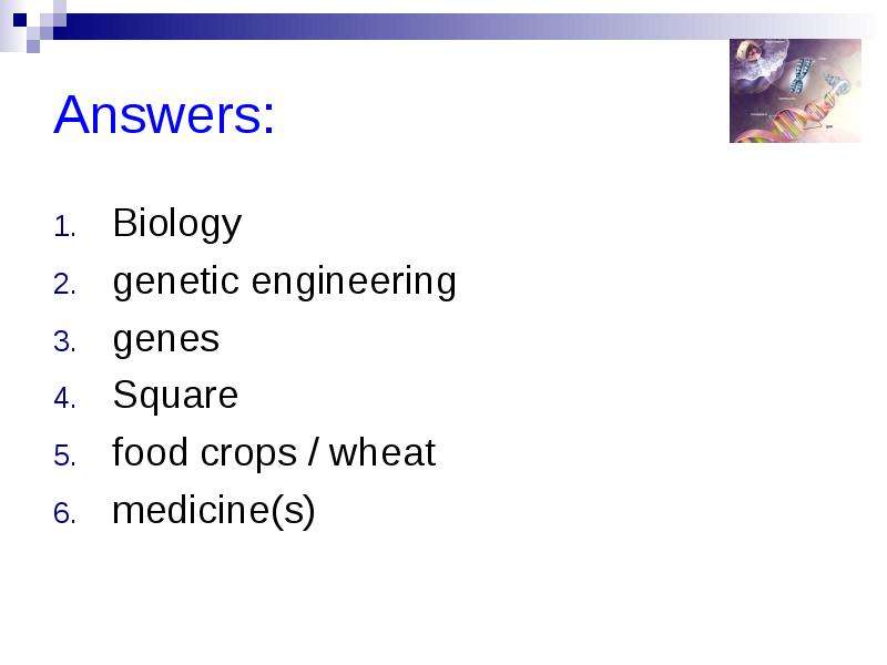 Answers Biology genetic