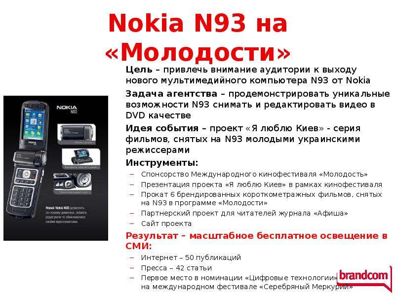 Nokia N на Молодости Цель