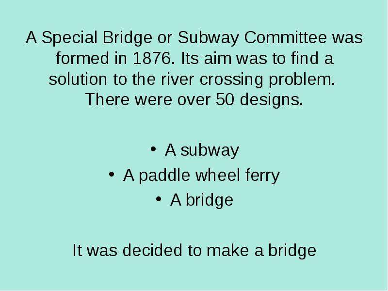 A Special Bridge or Subway