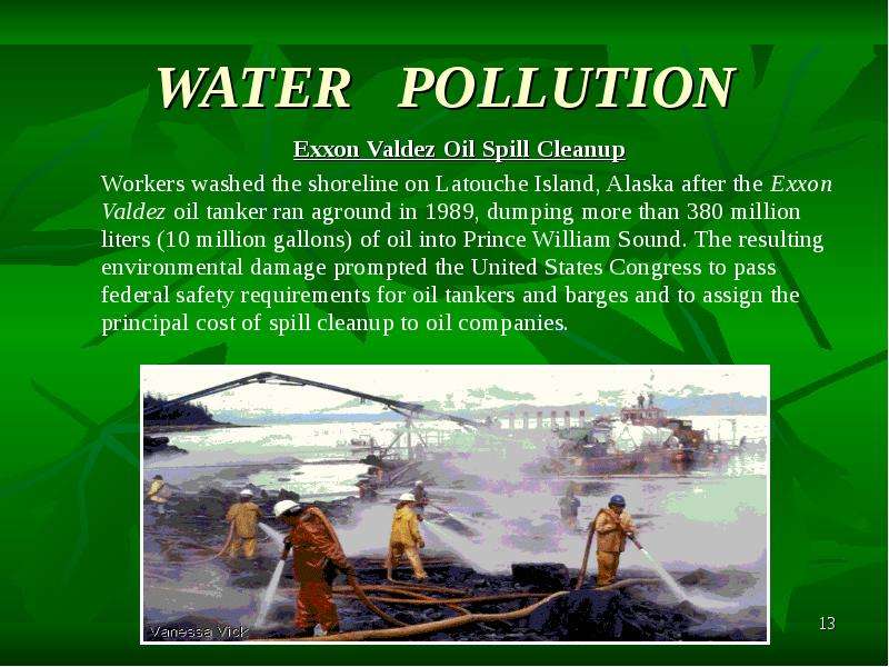 WATER POLLUTION Exxon Valdez