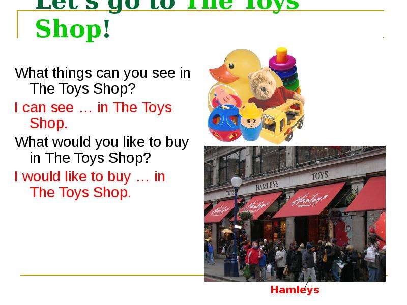Let s go to The Toys Shop!