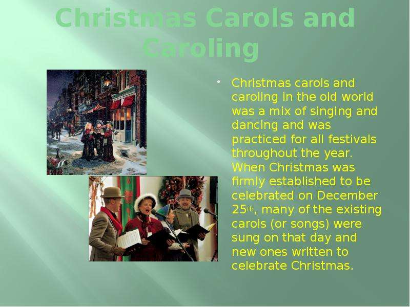 Christmas Carols and Caroling