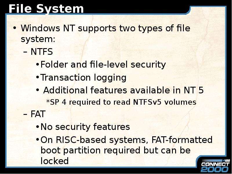 File System Windows NT