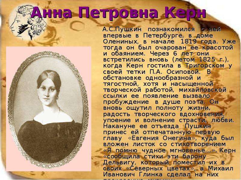 Анна Петровна Керн А.С.Пушкин