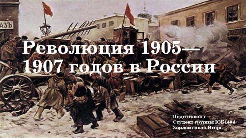 Презентация Революция 1905—1907 годов в России