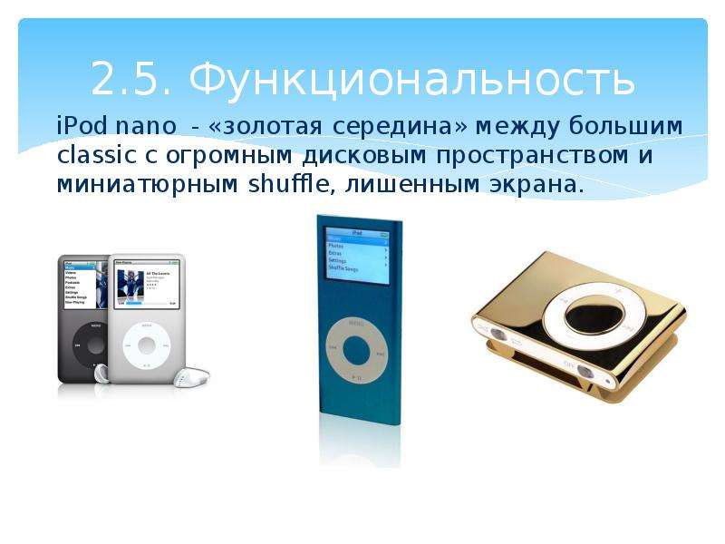 . . Функциональность iPod