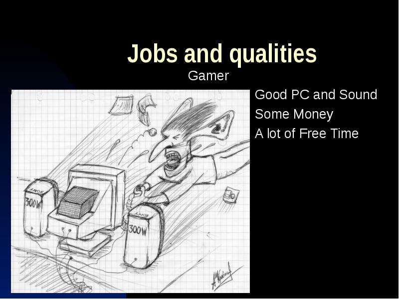 Jobs and qualities Gamer Good