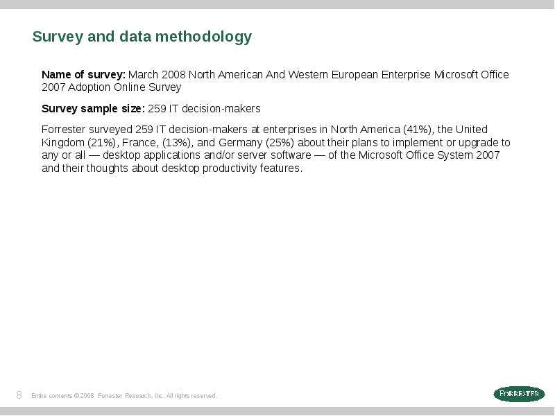 Survey and data methodology