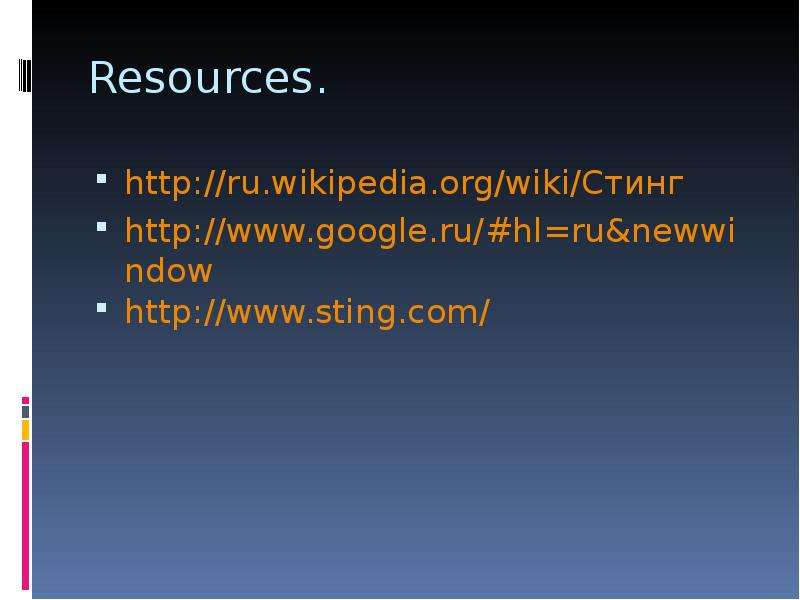 Resources. http