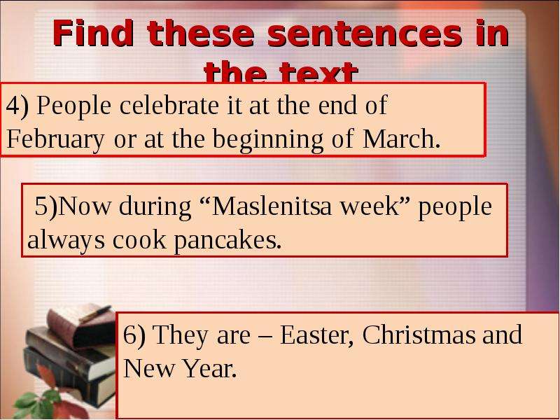 Find these sentences in the