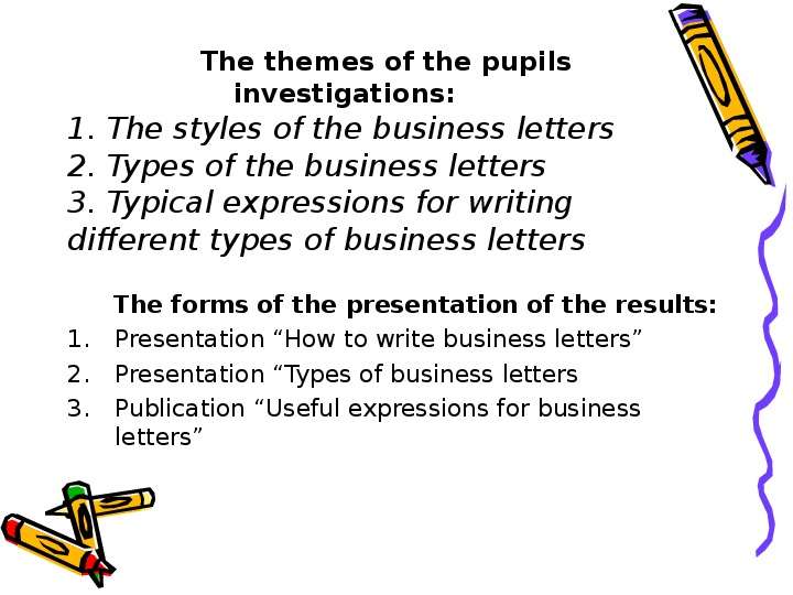 The themes of the pupils