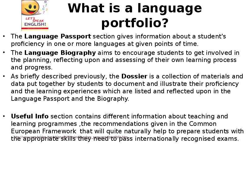 What is a language portfolio?