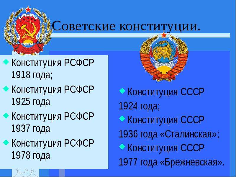 Советские конституции.