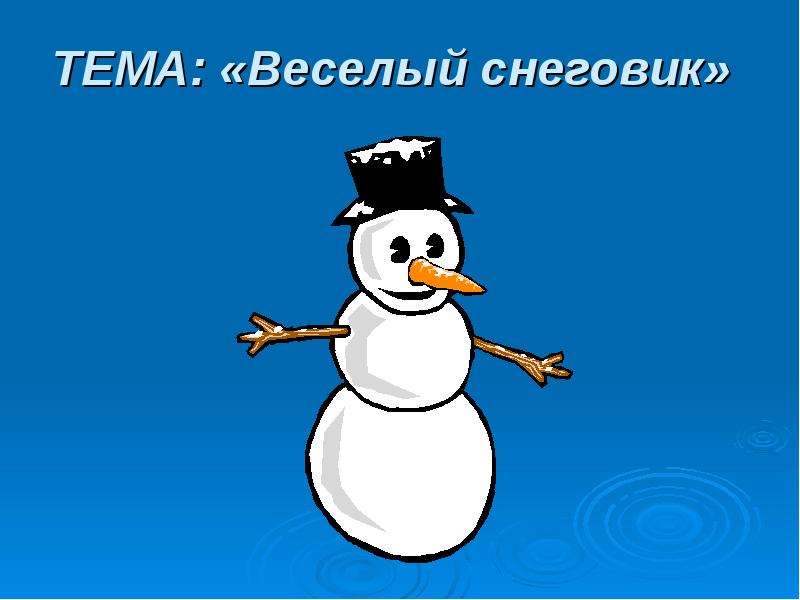 Презентация ТЕМА: «Веселый снеговик»