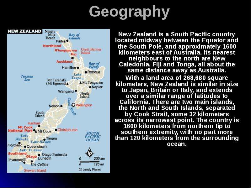 Geography New Zealand is a