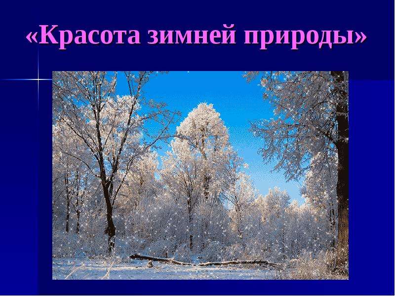Презентация «Красота зимней природы»