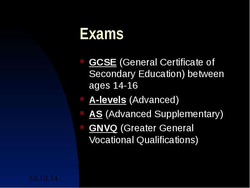 Exams GCSE General
