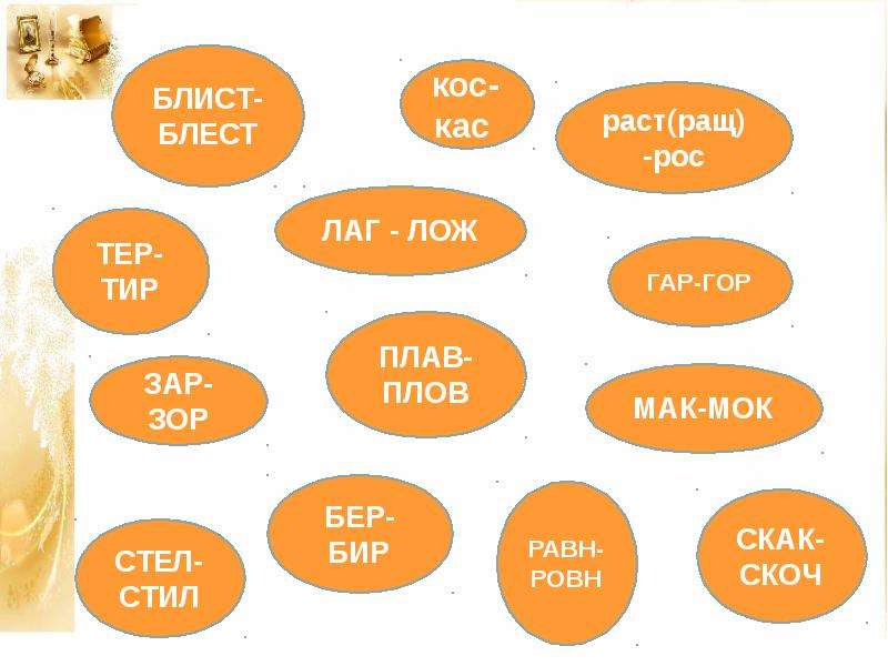 Презентация "Правописание корней с чередованием ГАР - ГОР" - скачать презентации по Русскому языку