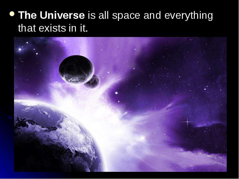 The Universe is all space and