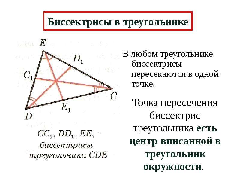 Биссектрисы в треугольнике В