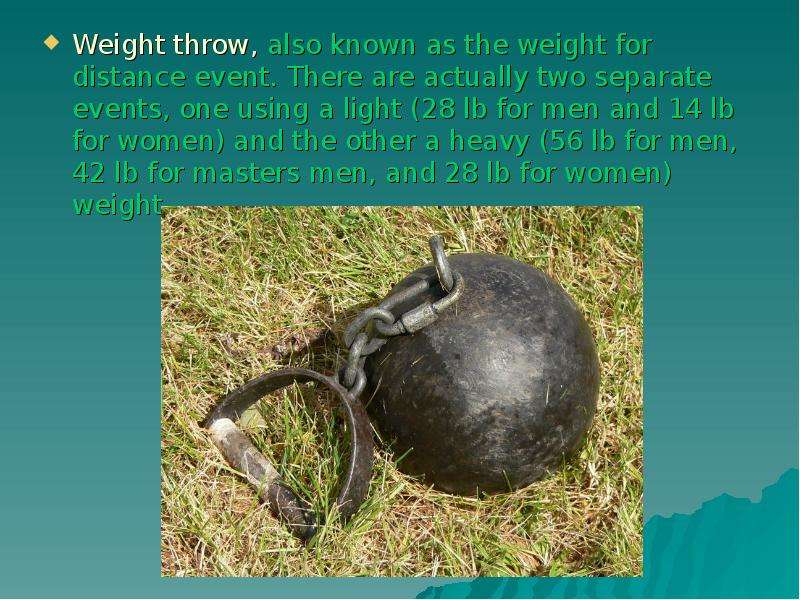 Weight throw, also known as